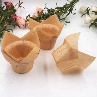 China Disposable Lotus Cupcake Tulip Baking Cups With Tulip Baking Cups Baking Business 150/200 PCS for sale