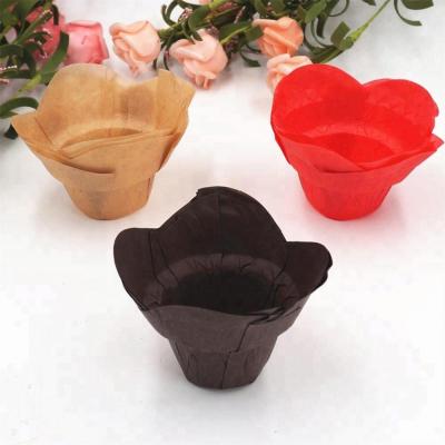 China Disposable mini lotus bun cup liners cupcake liners cupcake liners 200 count lotus baking cup for sale