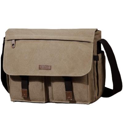 China Durable Men's Singer Travel Messenger Bag Large Capacity Canvas Rise Shoulder Bag Strap Shoulder Bag for sale