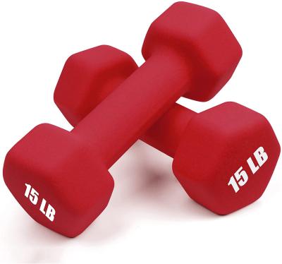 China Modern hot sale colorful urethaan hex dumbbell with high quality for sale