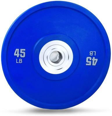 China Factory Wholesale 20kg 45lb Modern Weight Lifting Weight Plates Bumper Rubber Coated for sale