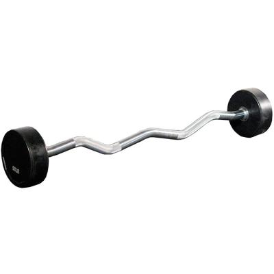 China Modern high quality customize PU powerlifting curved barbell for sale