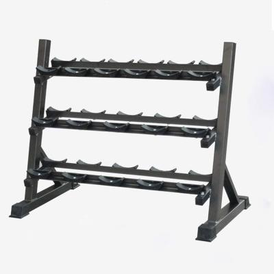 China Factory Wholesale Modern 3 Row Gym Equipment Dumbbell Rack for sale