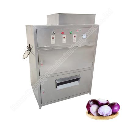 China Grün-Rote kommerzielle Zwiebelschälmaschine / Zwiebelschälmaschine Industrie 220V/50HZ 100*60*140cm zu verkaufen