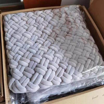 China Viable All Square Knot Handcrafted Thick Cushion For Home Or Dining Chair Stool Top Or Floor Pillow Scattered Cover for sale