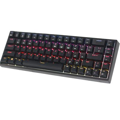 China Waterproof Anti-ghosting Wireless One Hand Gaming Keyboard 68keys 87 Keys Gaming Keyboard for sale