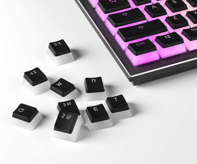 China Metal (Black White) 108 Dual Shot PBT Keycap Pudding Keyboard For Mechanical Gaming Keyboard MX Switches for sale