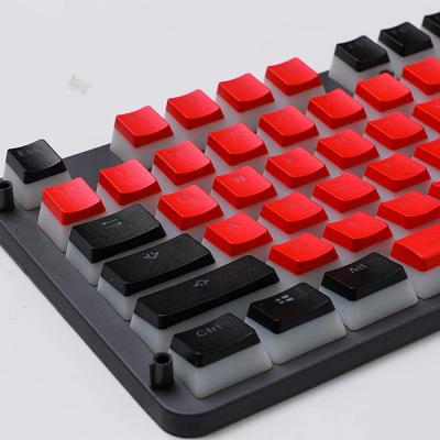 China Metal Double 108 Shot PBT Pudding Keycaps Keyboard For Mechanical Gaming Keyboard MX Switches (black&red) for sale