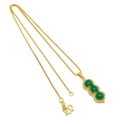 China CLASSIC Costume Jewelry Women Necklaces Fashion Pendant Diamond Setting Jade Necklace for sale