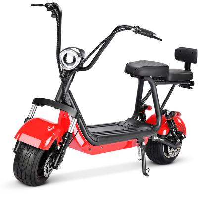 China Two Seats 22.5 Inch Tire Citycoco High Speed ​​Demountable 800w 48V 17.5A 40km/h Kick Scooter Charger For Adult Cheap Cargo Electric Scooters for sale