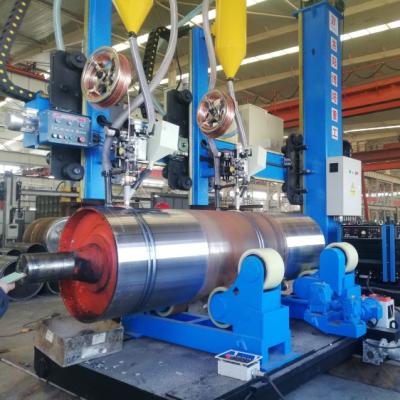 China Submerged double wind tower fabrication roller dressing column boom manipulator SAW arc welding PLC control wireless hand box for sale