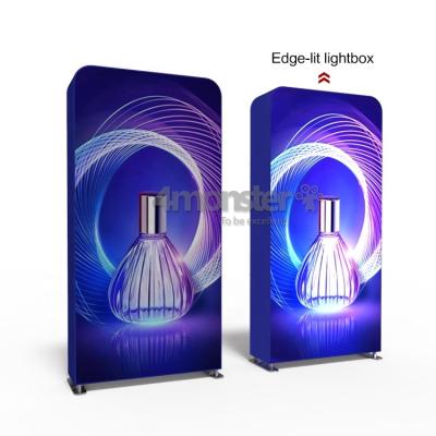 China Portable promotion backwall 5*8ft led backlit pop up display trade show wall lightbox banner for sale