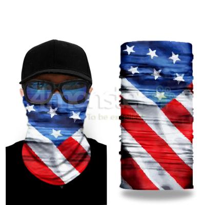 China Muti-function 100% Polyester American Flag Bandanas For Sale for sale