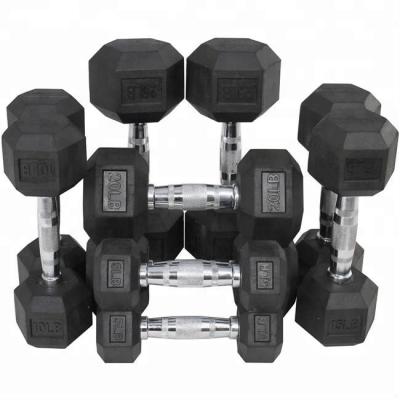 China Universal Fitness Gym Iron Weights Bewitch Rubber Coated Dumbbells Product Set for sale