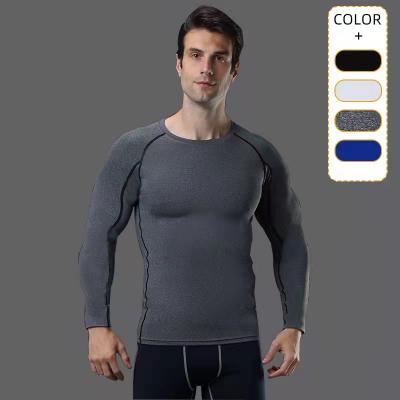 China PS Men's Breathable Fitness Shaping Long Sleeve Based Shirt Top Breathable Elastic Moisture Wicking Tight Quick Dry Quick Dry for sale