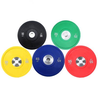 China Custom Olym Kg PS Fitness Equipment Competition Weightlifting Colorful Barbell Custom Bumper Plates With Logo for sale