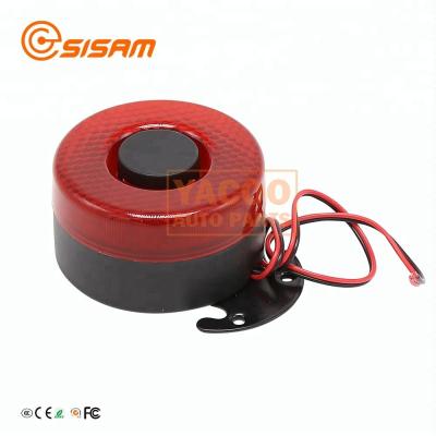 China ABS 12V 24V Outdoor Beeper Sounds Alarm Buzzer Loud Reuse Horn With Red Light Shinning Siren for sale