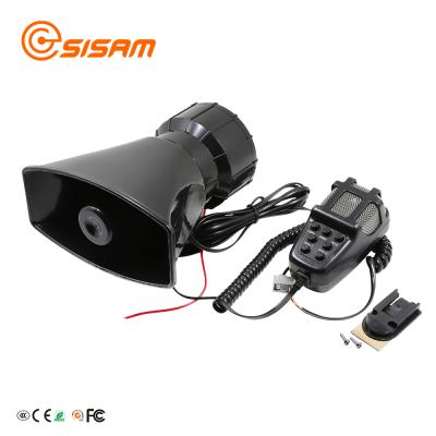 China ABS 100Watt 7 Tone 115db Security Alarm Car Electric Siren Horn/Music Horn Speaker Horn for sale