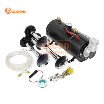 China Iron big truck train air horn air tank kit with silver color compressor horn popular for USA market for sale