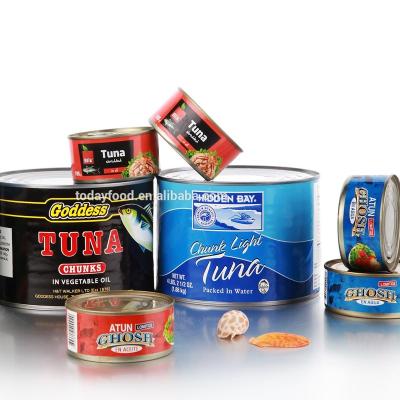 China Customized Logo And Packaging New Next Good Prices Canned Tuna Seafood Canned Tuna Fish Various Size Canned Tuna Fish Box for sale