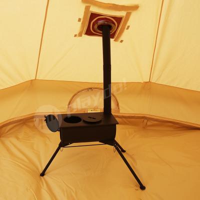 China Straight Tie Type Playdo Spot Outdoor Camping Stove Bell Tent Cast Iron Wood Burning Charcoal Stove Modern Heater for sale