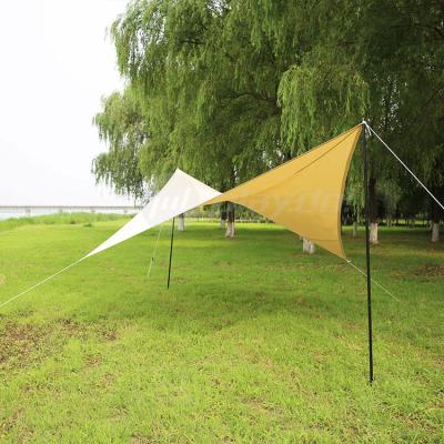 China Straight Bracing Type Playdo Netting Tents Waterproof Sun Shade Sail Beige 4 Pole Tent Side Tarp for sale