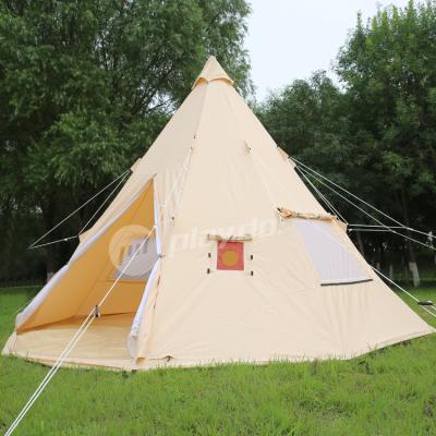 China Straight Tying Type Playdo Style Popular Outdoor Leisure Teepee Tent Large Size Waterproof Camping Tent for sale