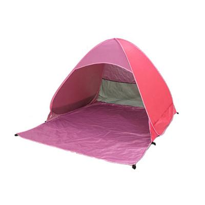 China Wholesale Automatic Thick Silver-coated Polyester Folding Straight Type Pop Up Waterproof Folding Beach Tent for sale