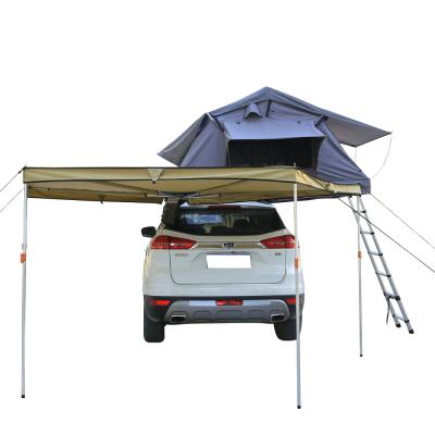 China Right tying type auto top retractable aluminum tent car camper motorhome side foxwing tent for sale