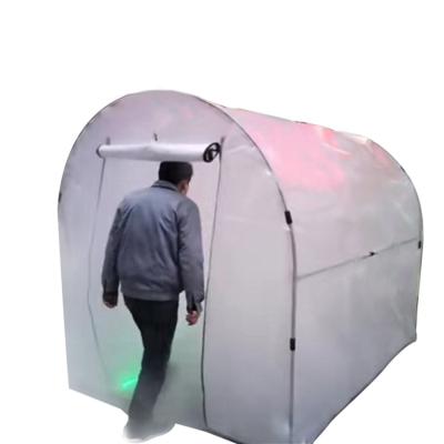 China Straight Bracing Type Automatic Disinfection Equipment Precaution Disinfection Spray Mist Tent With Two Door for sale