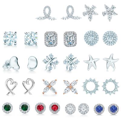 China New CLASSIC wholesale CLASSIC 2021 925 Sterling Silver Heart Tiff Earring 6 for TIF High Quality Jewelry for sale