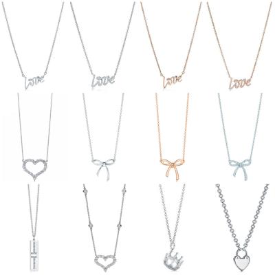 China New CLASSIC wholesale CLASSIC 2021 925 Sterling Silver Heart Tiff Necklace 11 for TIF high quality jewelry for sale