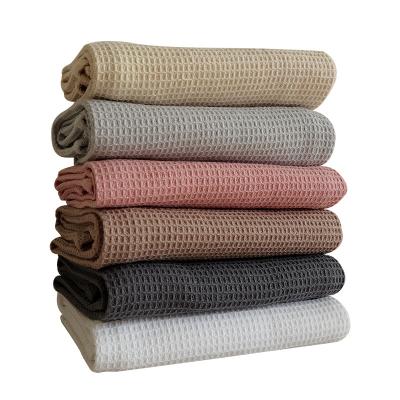 China 100% Sustainable Sustainable Waffle Towels Cotton Amazon Top Selling 45cm*65cm Single Tissue Waffle Tea Towel Cotton Cleaning Cloth for sale