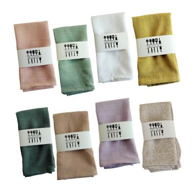 China Amazon Factory Selling Cotton Canvas Hot Running Viable Cloth Square Simple Art Towel Gourmet Towel Kitchen Background Cloth With Backing for sale