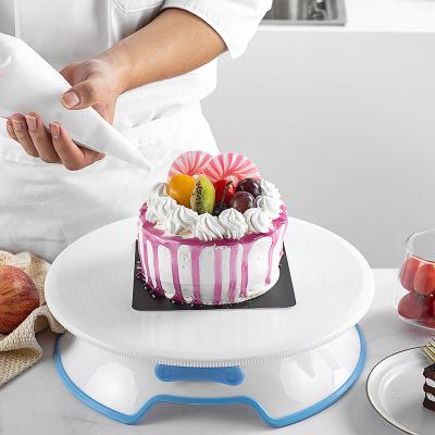 Chine Cheap Sustainable Cake Stand Wedding Tools Soft Table Decor Ceramic Sustainable Baking Rack Rotating Decorating Table Adjustable à vendre