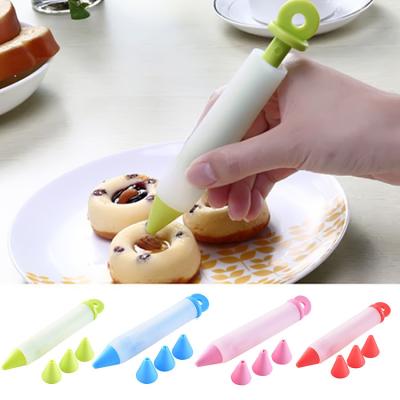 중국 Viable Sustainable Bestseller Products On USA Amazon Amazon Cheapest Price Food Grade Silicone Portable Chocolate Cake Decorating Pen Icing Pen 4Pcs Set 판매용