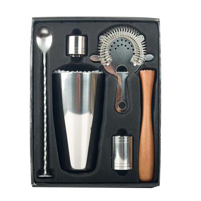 중국 Food Grade Food Grade Amazon Hit Bar Instrument Cocktail Tools Spoon Strainer 800/450ml Boston Shaker Ice Hammer Jigger Set 판매용