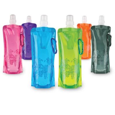 中国 2019 Hot Viable Free Sports Bottle 480ML Free Shipping Portable Collapsible Folding Drinking Water Bag From Amazon New Product China Supplier BPA Free Shipping 販売のため