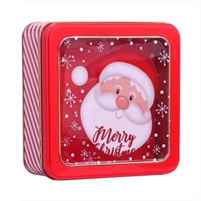 中国 2021 Hot Selling Portable Home Office Amazon Tin Box Portable Candy Cookies Snacks Storage Container Christmas Gift 販売のため