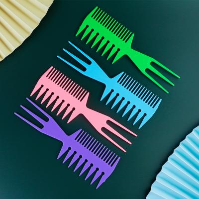 China Hair Styling Comb 5 Colors Wide Comb 5 Colors Fashion Salon Fashion Hair Dye Curly Hair Hairdresser Oil Head Oil Head Fork Comb for sale