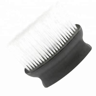 China Soft Nylon Salon Cloth Brush Barber Neck Duster Plastic Handle Shaving Brush Hairdressing Cleaning Brush for sale