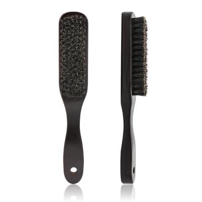 China Long Handle Men's Grooming Mustache Massage Brush Long Handle Boars Hair Beard Wooden Bristle Brush for sale