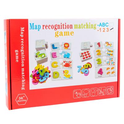 China Wooden alphabet puzzles children's educational toy with wooden number game for sale