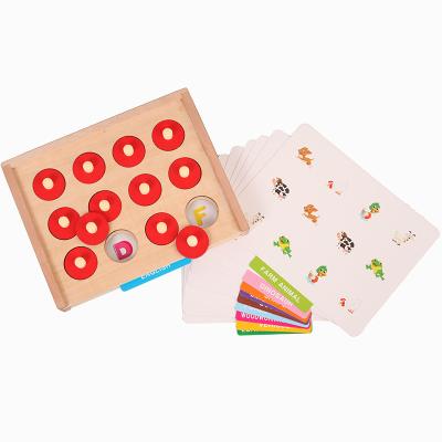 China Wooden Montessori Toy Logical Memory Brain Memory Box Funny Educational Thinking Matching Card Game Chess for sale