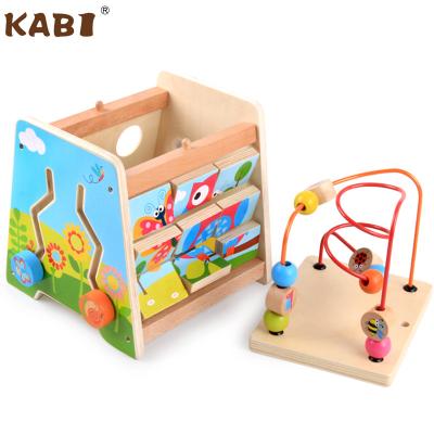 China Eductional Toys Children's Multifunctional Educational Toy Wooden Cube Blocks for sale