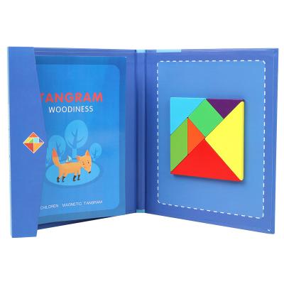 China 100% Eco-Friendly Kids Toy Educational Toys Kids Magnetic Wooden Tangram Puzzles for sale