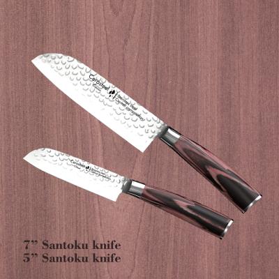 China Cerasteelmes 2 Reeks 7“ Nakiri, 7“ Santoku Te koop