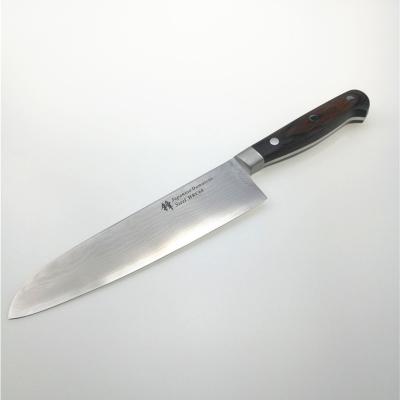 중국 Santoku 다마스커스 식칼, 칼을 요리해 빨간 Pakka 목제 손잡이 일본어 판매용