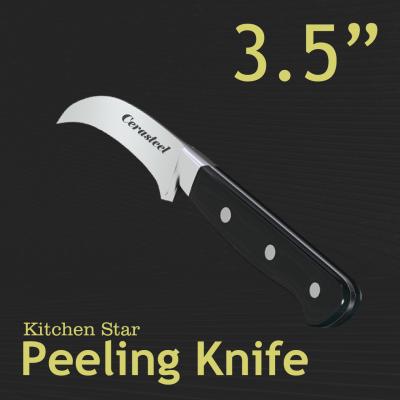 China Double Edged Blade Cerasteel Knife 3.5'' Peeling Knife for sale