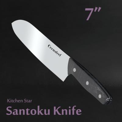 China Wear Resistance Santoku Knife Kitchen / Cerasteel Chef Utility Knife for sale